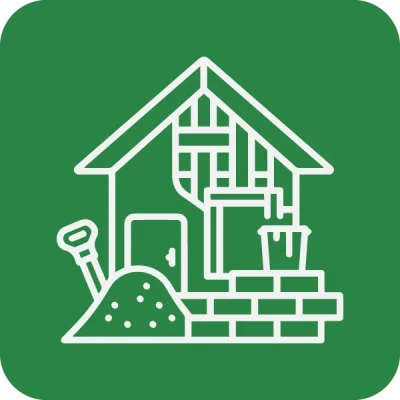 Gestion Escombros Residuos Construccion Icono de escombros para el servicio de manejo de residuos de la construcción.